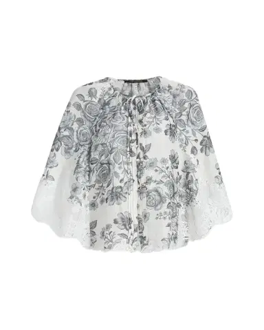Kobi Halperin Paloma Lace-Trim Viscose-Linen Blouse | Thumbnail 1 Kobi Halperin Paloma Lace-Trim Viscose-Linen Blouse | Thumbnail 1