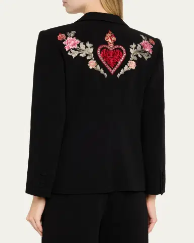 Cinq à Sept Karlie Rococo Embroidered Blazer | Thumbnail 3 Cinq à Sept Karlie Rococo Embroidered Blazer | Thumbnail 3