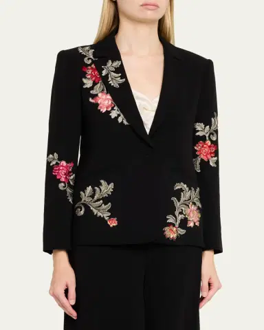 Cinq à Sept Karlie Rococo Embroidered Blazer | Thumbnail 4 Cinq à Sept Karlie Rococo Embroidered Blazer | Thumbnail 4