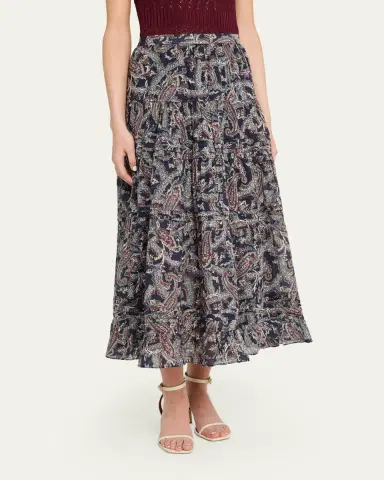 Veronica Beard Heatheralyn Paisley Skirt | Thumbnail 4 Veronica Beard Heatheralyn Paisley Skirt | Thumbnail 4