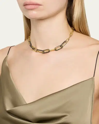 Nickho Rey Link Collar Necklace with Black Crystals | Thumbnail 2 Nickho Rey Link Collar Necklace with Black Crystals | Thumbnail 2