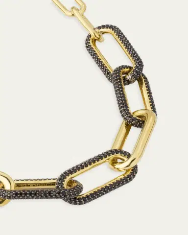 Nickho Rey Link Collar Necklace with Black Crystals | Thumbnail 3 Nickho Rey Link Collar Necklace with Black Crystals | Thumbnail 3