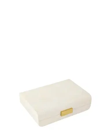 AERIN Cream Faux Shagreen Small Decorative Box | Thumbnail 1