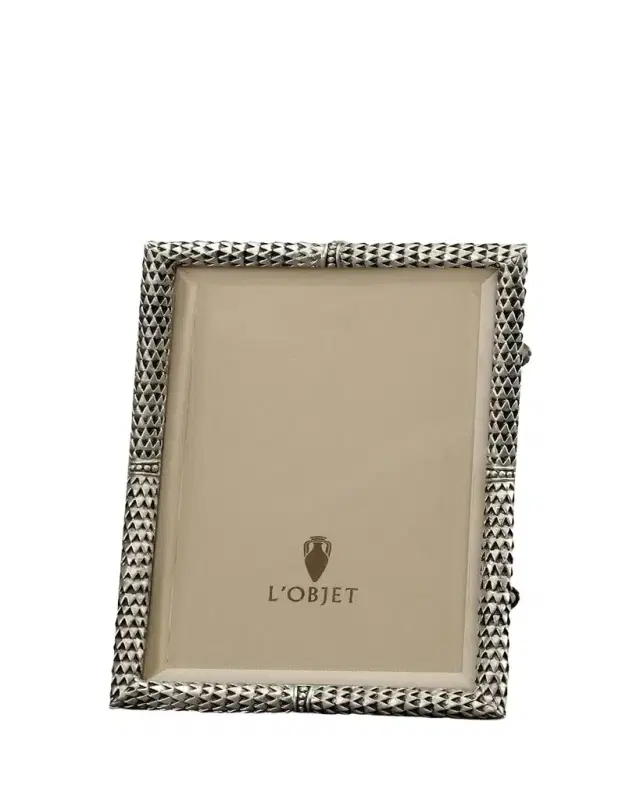L'Objet Scales Platinum-Plated Picture Frame, 4 x 6