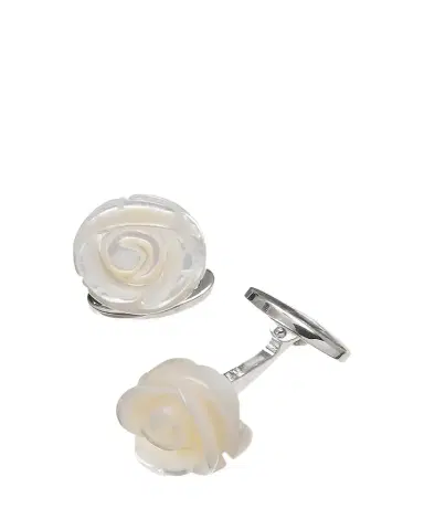 Jan Leslie Carved Rose Cuff Links | Thumbnail 1
