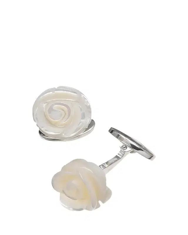 Carved Rose Cuff Links