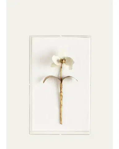Tommy Mitchell Original Gilded Orchid 1 Study on Linen | Thumbnail 1 Tommy Mitchell Original Gilded Orchid 1 Study on Linen | Thumbnail 1