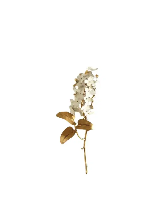 Tommy Mitchell Original Gilded Lilac on White Linen
