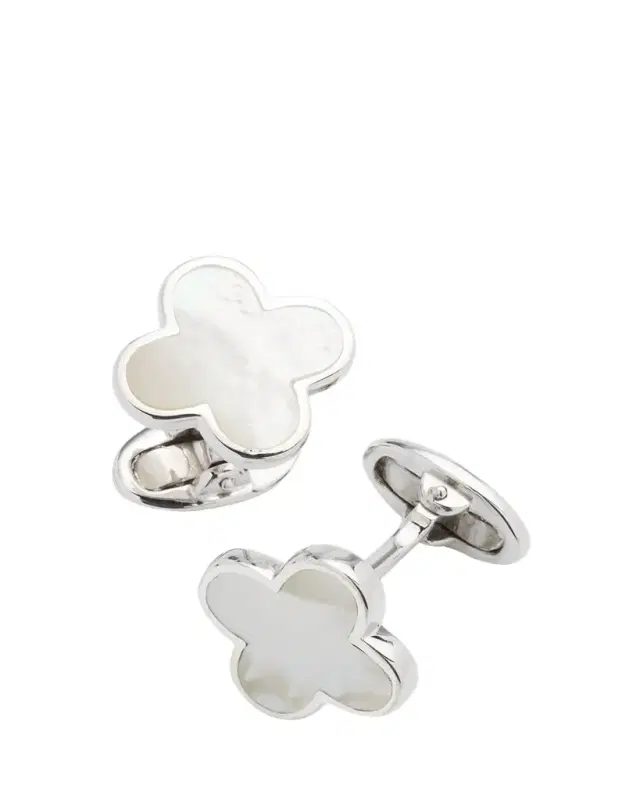 Mother-of-Pearl Clover Cuff Links