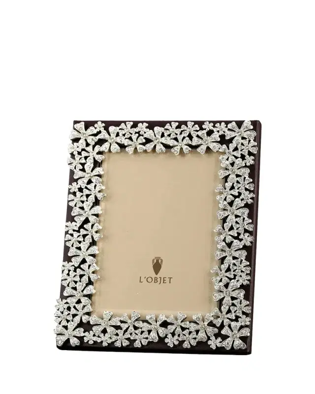 L'Objet Garland Swarovski Crystal Picture Frame, "
