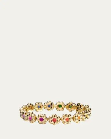 Boochier 18K Yellow Gold Round Diamond Flower Puff Bracelet | Thumbnail 2 Boochier 18K Yellow Gold Round Diamond Flower Puff Bracelet | Thumbnail 2