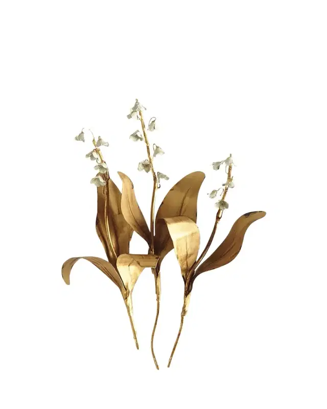 Tommy Mitchell Original Gilded Lily of the Valley on Linen