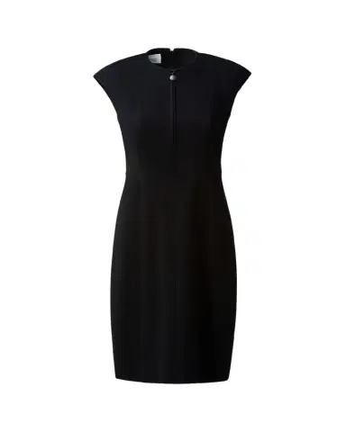 Akris punto Cap-Sleeve Zip-Front Seamed Dress | Thumbnail 1