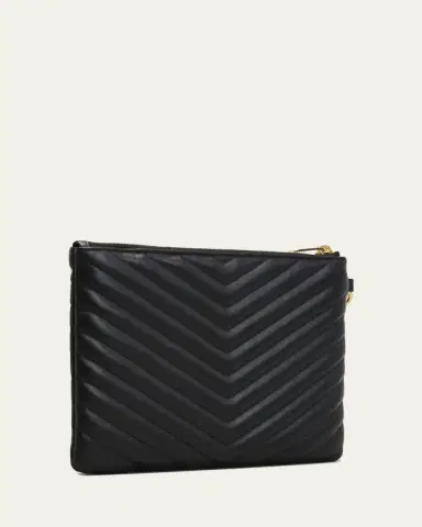 Saint Laurent YSL Monogram Small Pouch in Smooth Leather | Thumbnail 3