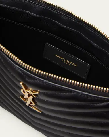 Saint Laurent YSL Monogram Small Pouch in Smooth Leather | Thumbnail 4