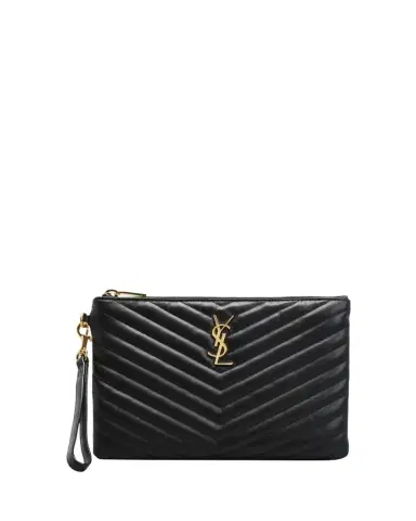 Saint Laurent YSL Monogram Small Pouch in Smooth Leather | Thumbnail 1