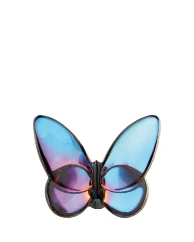 Baccarat 2.5" Lucky Crystal Blue Scarabee Butterfly | Thumbnail 1