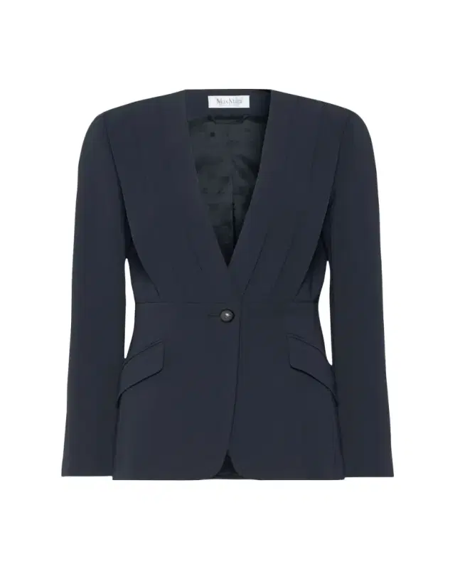 Pleated Single-Breasted Jacket