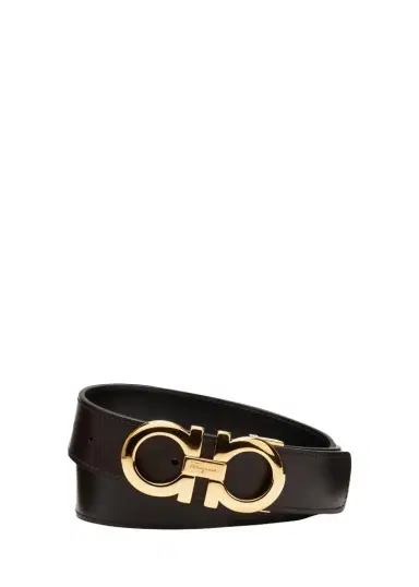 Ferragamo Men's Reversible Double-Gancini Leather Belt | Thumbnail 1 Ferragamo Men's Reversible Double-Gancini Leather Belt | Thumbnail 1