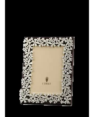 L'Objet Platinum-Plated Swarovski Crystal Garland Picture Frame | Thumbnail 2