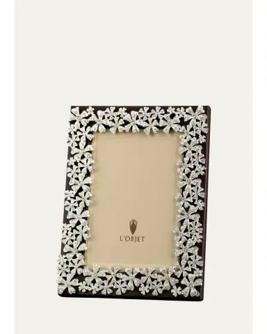 L'Objet Platinum-Plated Swarovski Crystal Garland Picture Frame | Thumbnail 1