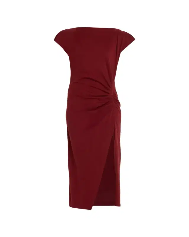 Isabel Marant Nadela Ruched Cotton Jersey Dress