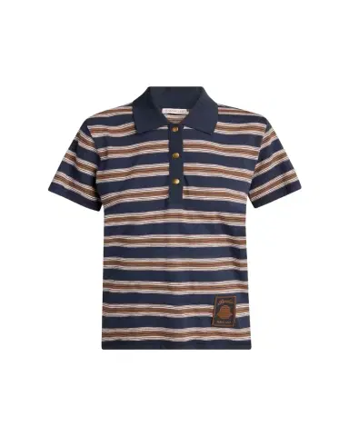 Moncler Striped Short-Sleeve Polo | Thumbnail 1 Moncler Striped Short-Sleeve Polo | Thumbnail 1