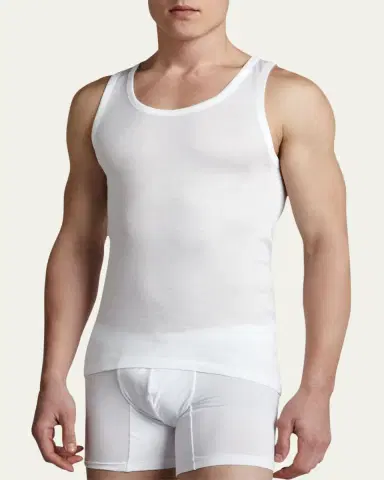 Hanro Cotton Pure Tank Top | Thumbnail 2 Hanro Cotton Pure Tank Top | Thumbnail 2