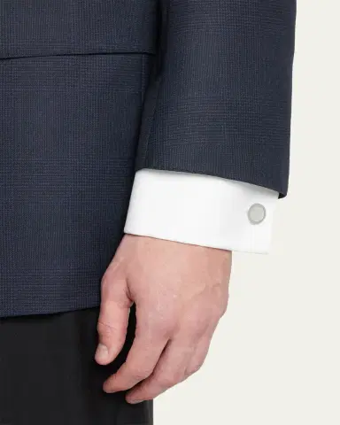 Jan Leslie Round Mother-of-Pearl Cuff Links | Thumbnail 2