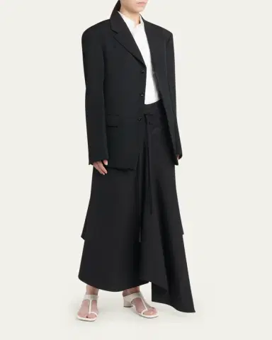 Bottega Veneta Oversized Single-Breasted Wool Blazer | Thumbnail 2