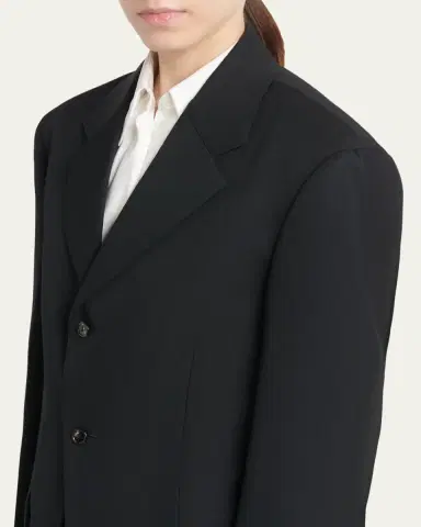 Bottega Veneta Oversized Single-Breasted Wool Blazer | Thumbnail 5