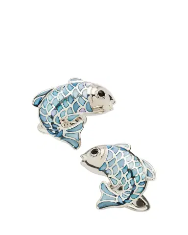Jan Leslie Men's Koi Fish Mother-of-Pearl Cufflinks | Thumbnail 1 Jan Leslie Men's Koi Fish Mother-of-Pearl Cufflinks | Thumbnail 1