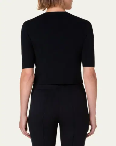 Akris punto Half-Sleeve Short Cardigan | Thumbnail 3 Akris punto Half-Sleeve Short Cardigan | Thumbnail 3