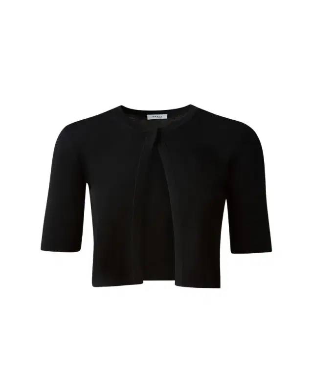 Akris punto Half-Sleeve Short Cardigan