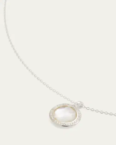 Ippolita Mini Pendant Necklace in Sterling Silver with Diamonds | Thumbnail 3 Ippolita Mini Pendant Necklace in Sterling Silver with Diamonds | Thumbnail 3
