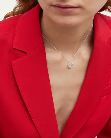 Ippolita Mini Pendant Necklace in Sterling Silver with Diamonds | Thumbnail 5 Ippolita Mini Pendant Necklace in Sterling Silver with Diamonds | Thumbnail 5