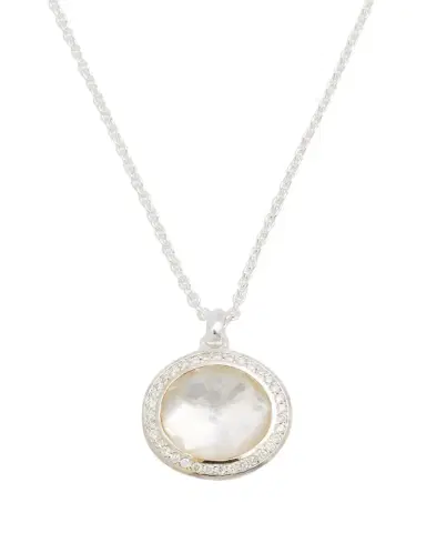 Ippolita Mini Pendant Necklace in Sterling Silver with Diamonds | Thumbnail 1 Ippolita Mini Pendant Necklace in Sterling Silver with Diamonds | Thumbnail 1