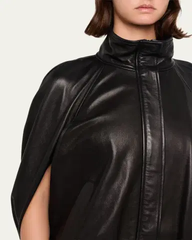 Simkhai Jada Nappa Leather Cape Jacket | Thumbnail 5 Simkhai Jada Nappa Leather Cape Jacket | Thumbnail 5