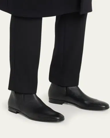 Prada Saffiano Leather Chelsea Boots | Thumbnail 2
