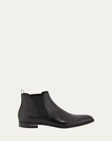 Prada Saffiano Leather Chelsea Boots | Thumbnail 3
