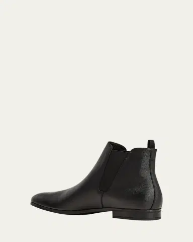 Prada Saffiano Leather Chelsea Boots | Thumbnail 4