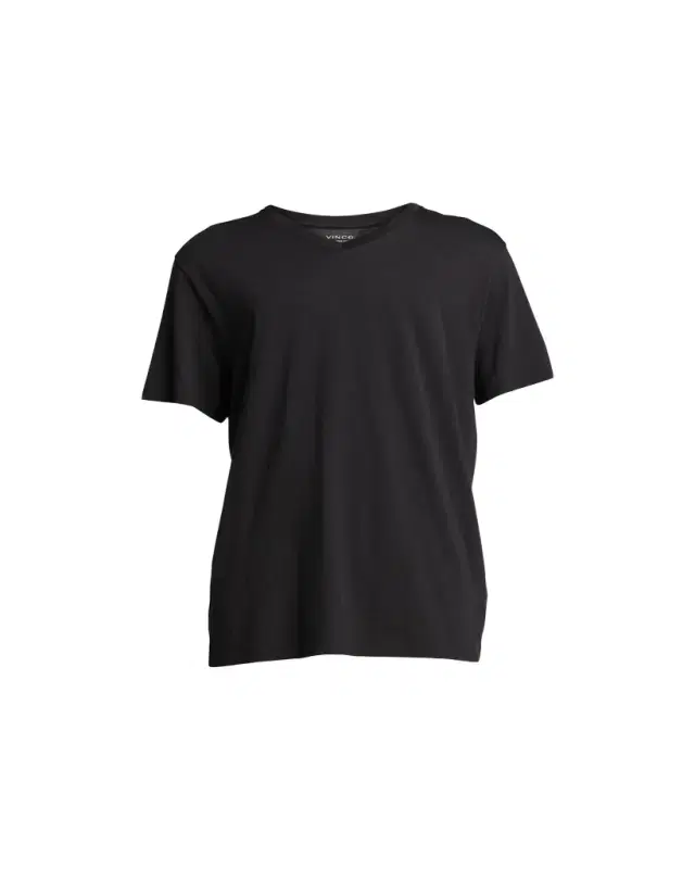 Vince Short-Sleeve V-Neck Jersey T-Shirt, Gray