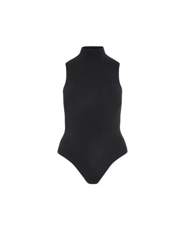Seamless Mock-Neck Thong Bodysuit