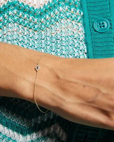 Sydney Evan Small Diamond Evil Eye Bracelet | Thumbnail 2 Sydney Evan Small Diamond Evil Eye Bracelet | Thumbnail 2