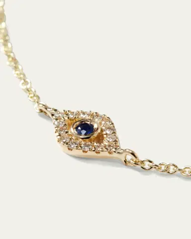 Sydney Evan Small Diamond Evil Eye Bracelet | Thumbnail 3 Sydney Evan Small Diamond Evil Eye Bracelet | Thumbnail 3