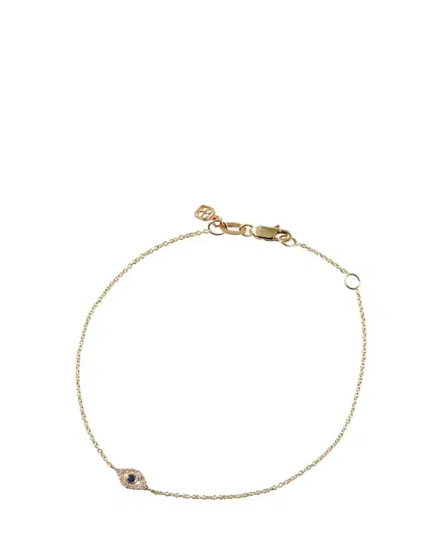 Sydney Evan Small Diamond Evil Eye Bracelet