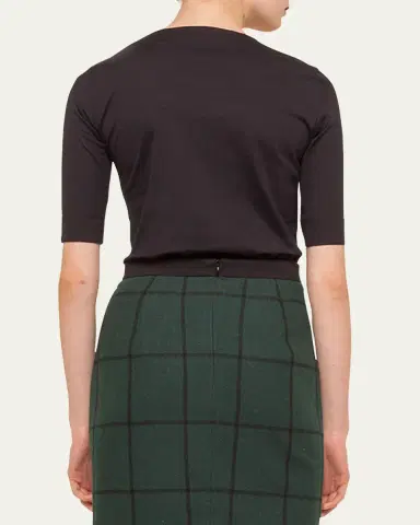 Akris punto Square-Neck Jersey Top | Thumbnail 2