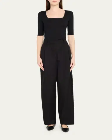 Akris punto Square-Neck Jersey Top | Thumbnail 3