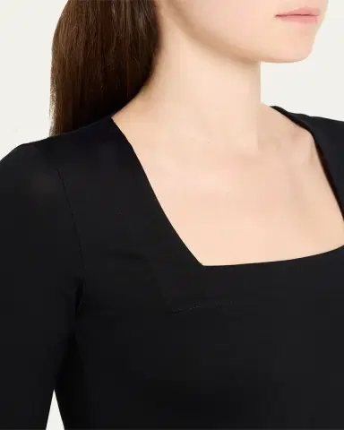Akris punto Square-Neck Jersey Top | Thumbnail 6