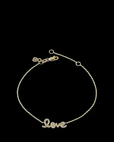 Sydney Evan Small Yellow Gold Diamond Love Bracelet | Thumbnail 2